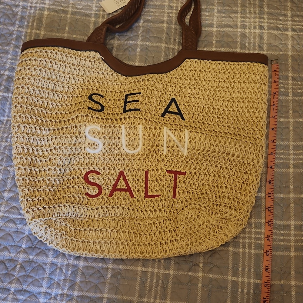 Straw beach bag NWT - Picture 5 of 7